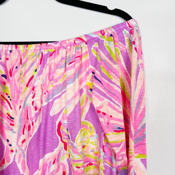 Lilly Pulitzer XSmall Pink Purple Enna Off The Shoulder Top Amethyst Sunseekers - Picture 7 of 11